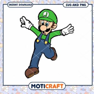 Luigi SVG Cut File Instant Download