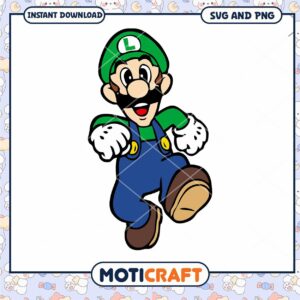 Luigi character design in vibrant colors