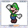 Luigi character PNG design, perfect for crafting projects and prints