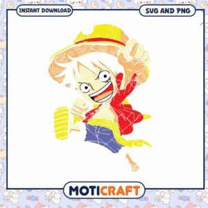 Luffy SVG PNG Anime Instant Download