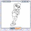 Lola Bunny SVG PNG Coloring Page
