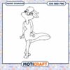 Lola Bunny SVG Coloring Page Instant Download