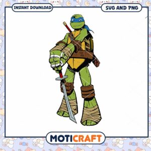 Leonardo TMNT SVG PNG Instant Download