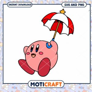 Kirby Umbrella SVG PNG Instant Download