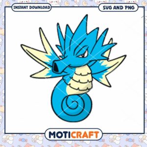 Kingdra Pokemon SVG PNG Instant Download