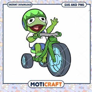 Kermit Tricycle SVG PNG Instant Download