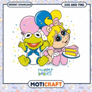 Kermit Piggy Muppet Babies SVG PNG