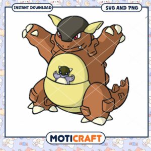 Kangaskhan digital art design for instant download