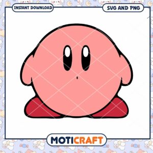 Kawaii Kirby SVG Cut File Instant Download