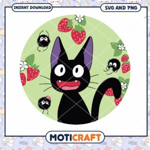Jiji Cat SVG PNG Download Cute Anime Kitty