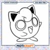 Jigglypuff coloring page download, fun SVG and PNG files available