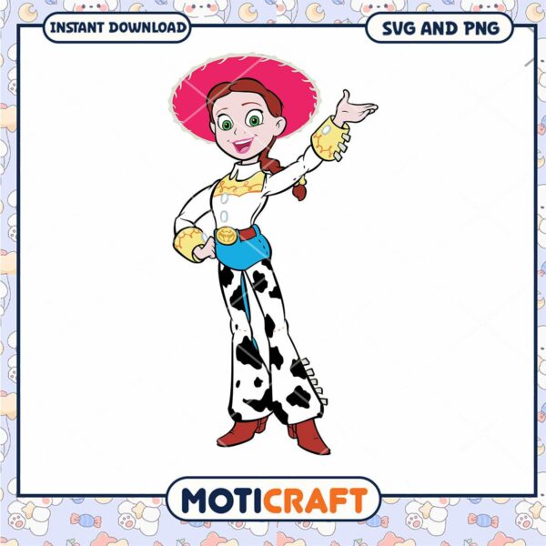 Jessie character design for instant download, available in SVG and PNG
