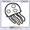 Jellyfish SVG and PNG design for instant download, perfect for crafts