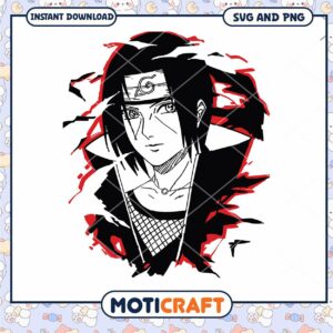 Itachi Uchiha SVG PNG Anime Portrait