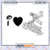 I Love Moto SVG PNG Instant Download