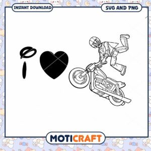 I Love Moto SVG PNG Instant Download