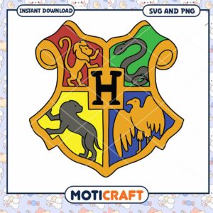 Hogwarts House Crest SVG PNG Instant Download