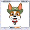 Happy Cartoon Dog in a Hat, Instant Download SVG and PNG Files