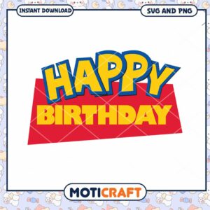 Happy Birthday SVG PNG Instant Download