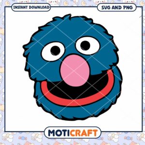 Grover character illustration for digital download