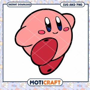 Kirby SVG PNG Cute Kawaii Instant Download