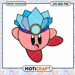 Kirby Ice Crown SVG PNG Instant Download