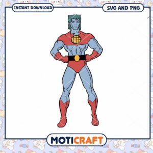 Heroic cartoon character PNG, perfect for your digital projects