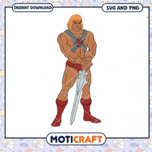 He-Man SVG PNG Download Instant Access