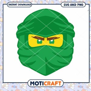 Green Ninja SVG PNG Instant Download