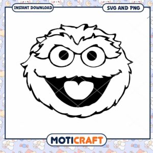 Funny monster character illustration for crafts, perfect for kids