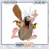 Funny Caveman Character Illustration, Instant Download SVG PNG