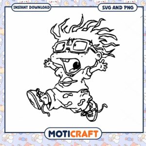 Funny cartoon kid character for instant download
