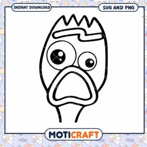 Funny cartoon chicken face design