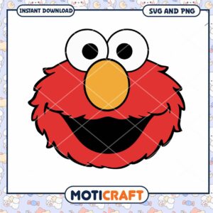 Elmo SVG Face PNG Instant Download