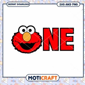 Elmo Number One PNG Design