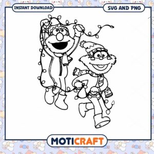 Elmo and Friends Holiday Coloring Page Download
