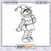 Elf Character Coloring Page, Instant Download in SVG and PNG