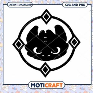 Dragon silhouette design for crafts