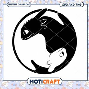 Dragon and Rabbit Yin Yang Design