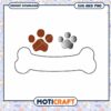Dog Bone Paw Print SVG PNG Cut File