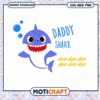 Daddy Shark SVG and PNG design for instant download, fun cute art