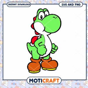 Cute Yoshi Character Design for Instant Download
