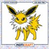 Cute yellow electric type character design, perfect for crafts and stickers
