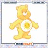 Cute yellow bear illustration for crafts, instant download SVG PNG