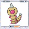 Cute Worm Pokemon SVG PNG Instant Download