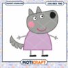 Cute wolf character design, perfect for kids crafts and decor