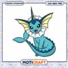 Cute Vaporeon SVG PNG Instant Download