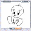 Cute Tweety Bird Coloring Page, ideal for kids and creativity