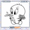 Cute Tweety Bird Illustration, perfect for coloring and crafts