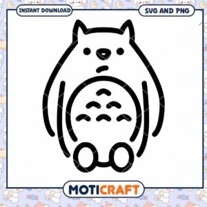 Cute Totoro SVG PNG Instant Download